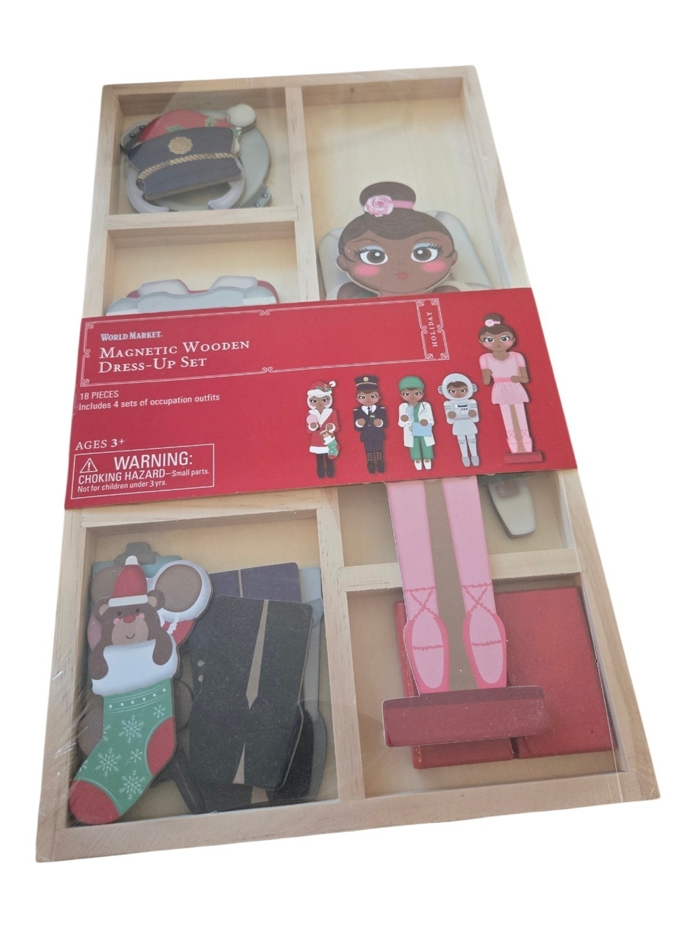 Magnetic Wooden Dress-Up Set 18pcs Ages 3+